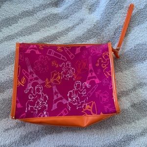 Pink and Orange Lancôme Makeup Bag